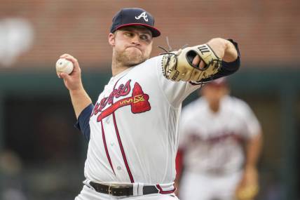 CLEARWATER, FL - March 14: Atlanta Braves pitcher Bryce Elder (55