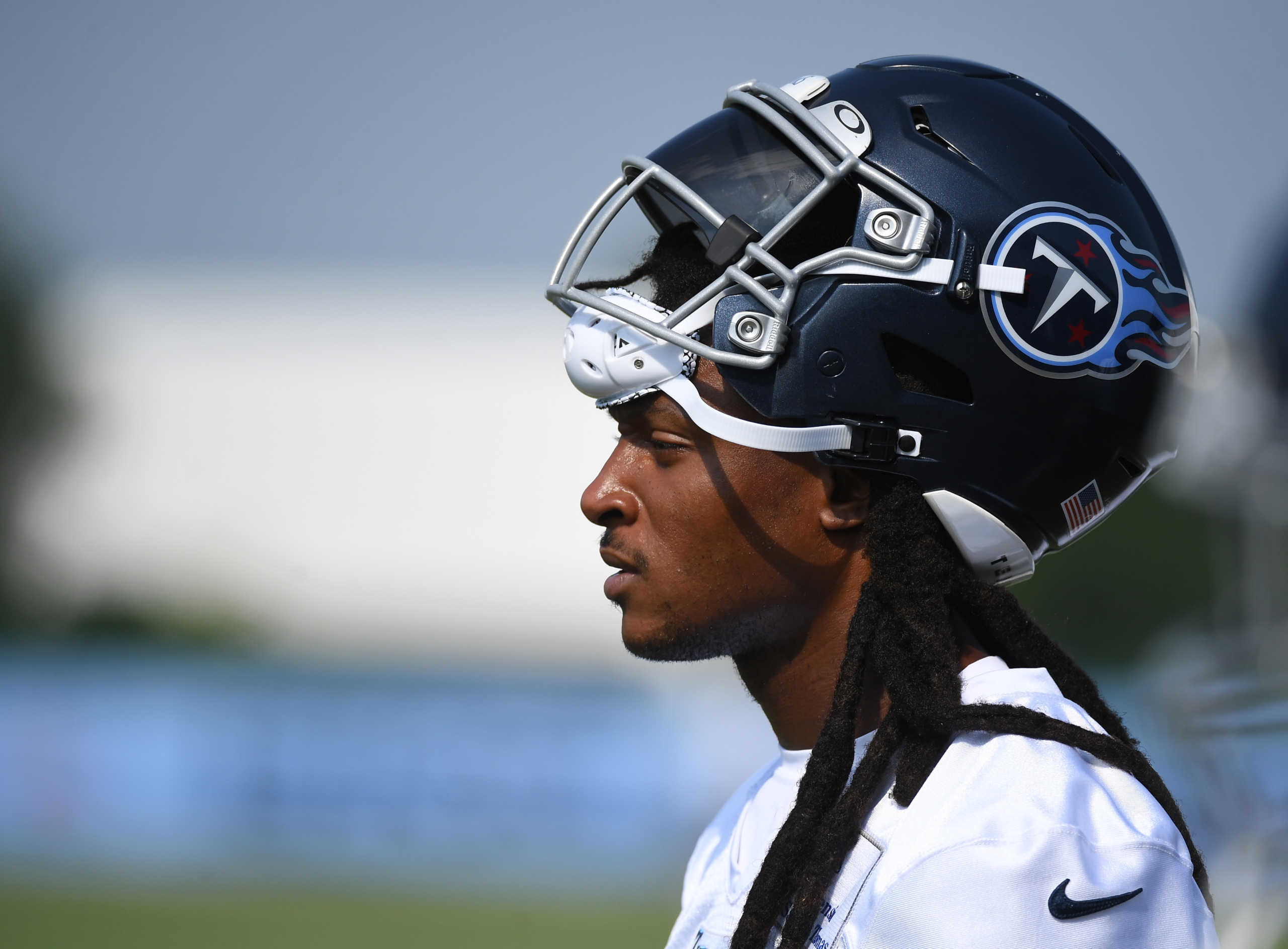 Deandre Hopkins leading wideout Treylon Burks in training camp