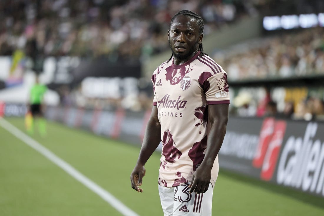 Aug 4, 2023; Portland, OR, USA; Portland Timbers midfielder Diego Chara (21) looks on during the second half against the Monterrey at Providence Park. Mandatory Credit: Soobum Im-USA TODAY Sports