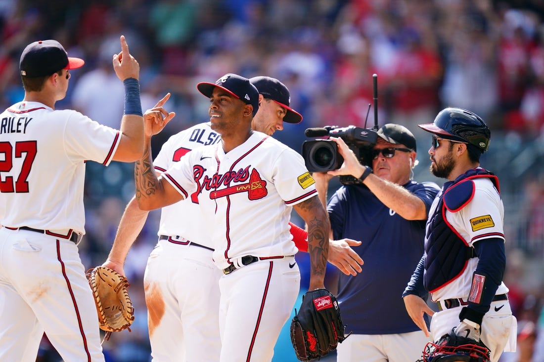 Atlanta, United States. 09th Apr, 2021. Atlanta Braves starting pitcher  Charlie Morton throws in the fourth inning of their Opening Day against the Philadelphia  Phillies at Truist Park in Atlanta on Friday