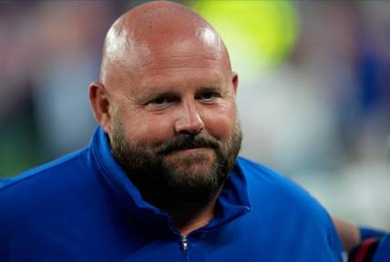 New York Giants Head Coach Brian Daboll, is shown at MetLife Stadium before the game against the Dallas Cowboys. Sunday, September 10, 2023