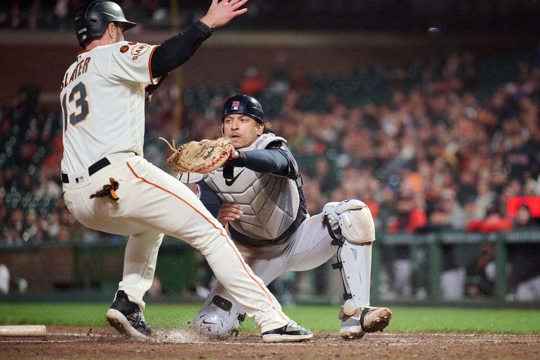 Giants beat Guardians 5-4 to keep pace in NL wild-card chase