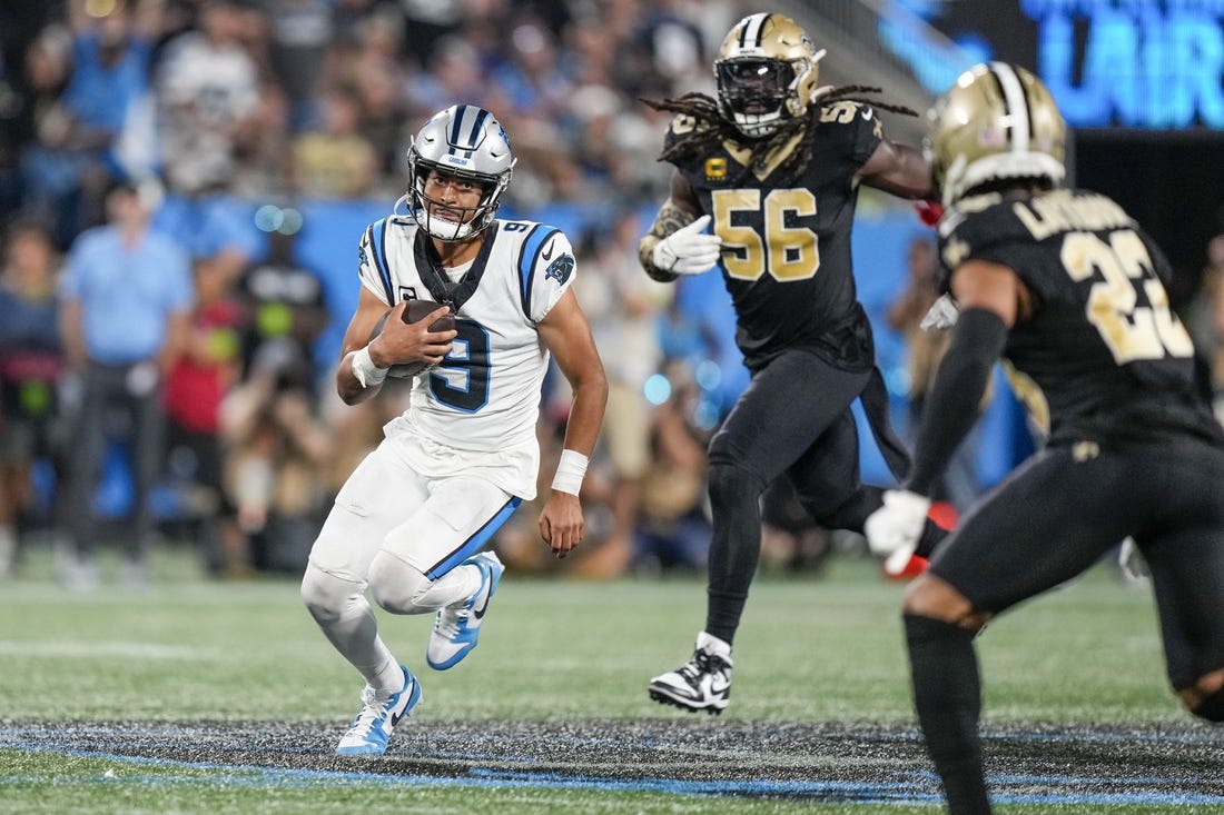 Carolina Panthers rookie quarterback Bryce Young misses practice with an  ankle injury; Shaq Thompson out for the season