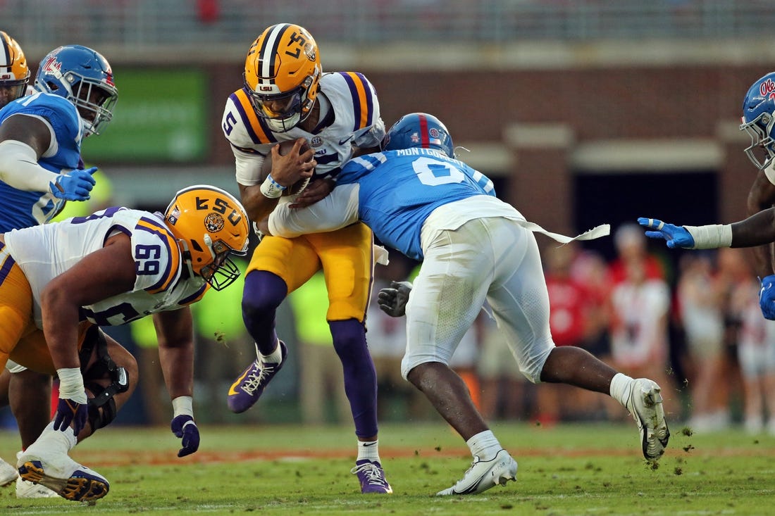 LSU scores on first possession, scores 21 in first half