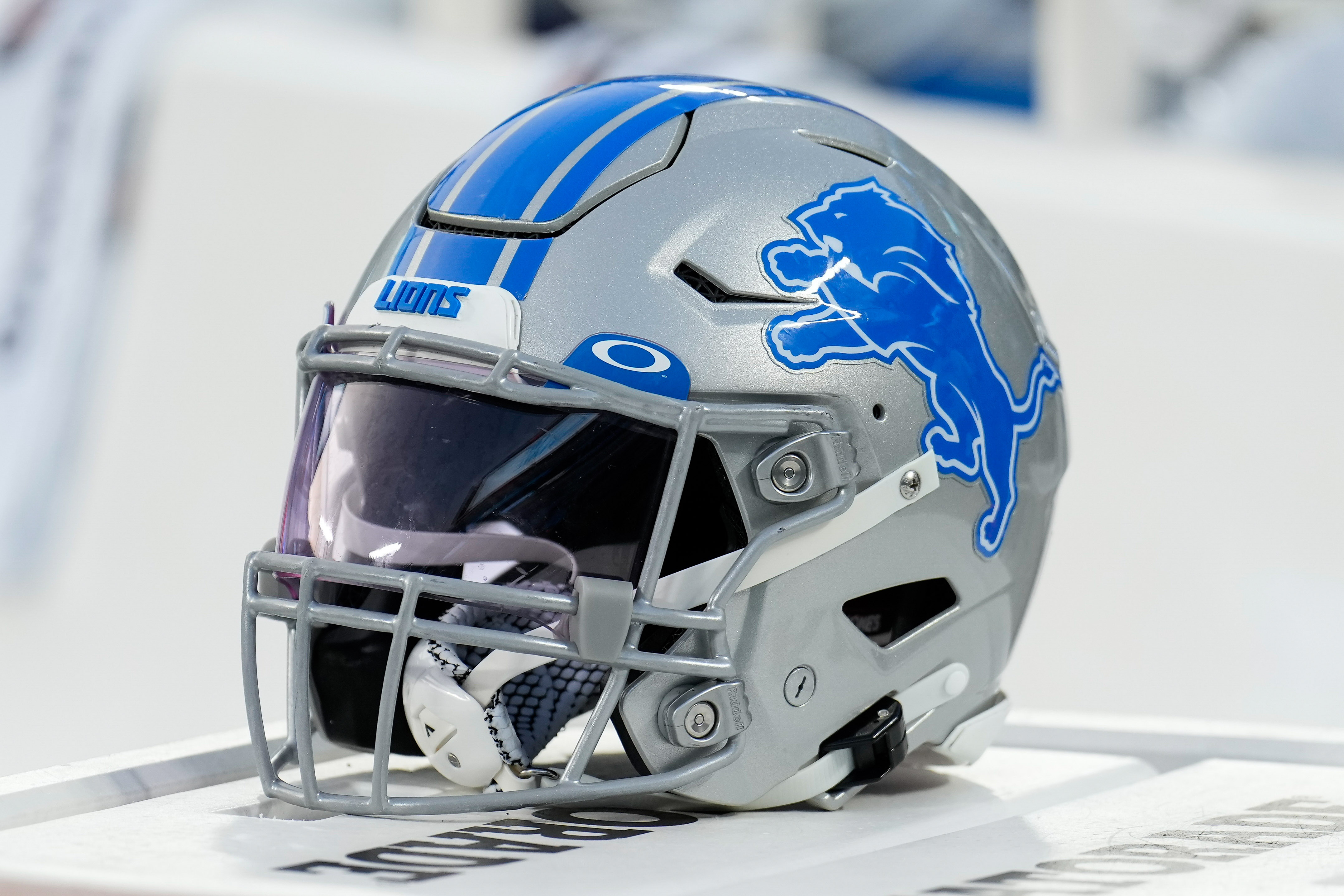 DETROIT, MI - DECEMBER 11: Detroit Lions Defensive End (96) Isaiah Buggs  during introductions before the game between Minnesota Vikings and Detroit  Lions on December 11, 2022 in Detroit, MI (Photo by