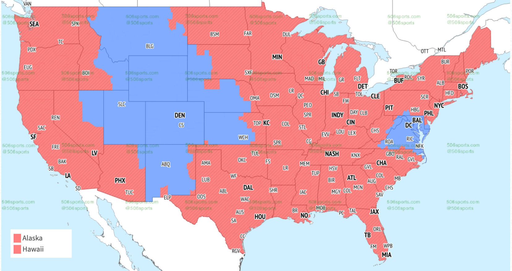 NFL coverage map Week 2 NFL TV map, broadcast info for Sunday's games