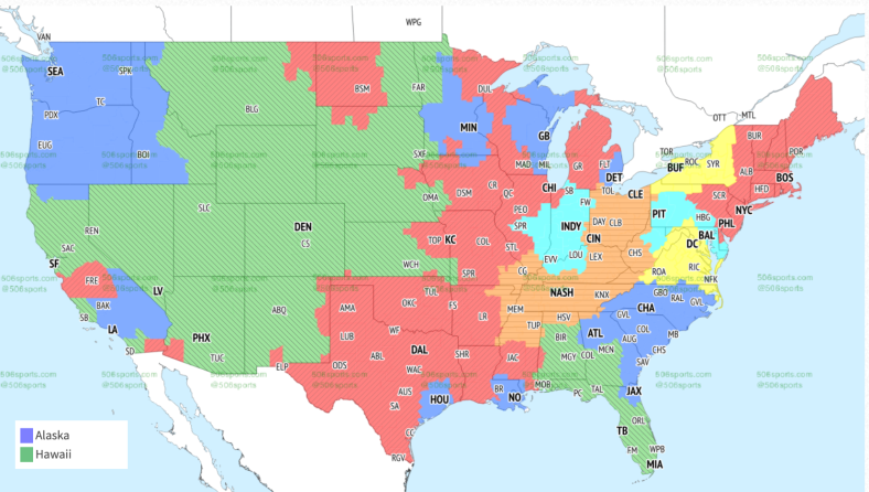 NFL coverage map Week 3