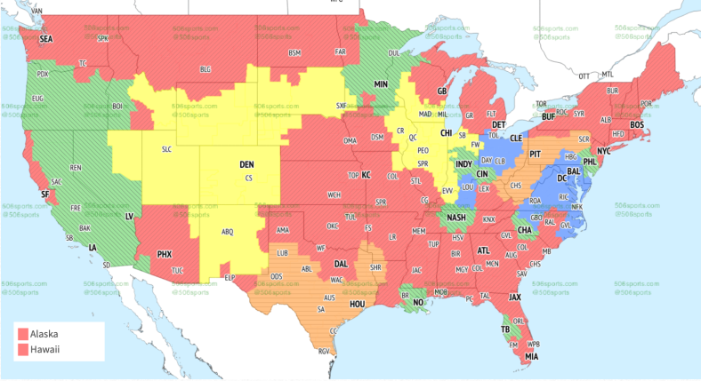 NFL playoff Monday wild card schedule, TV coverage map