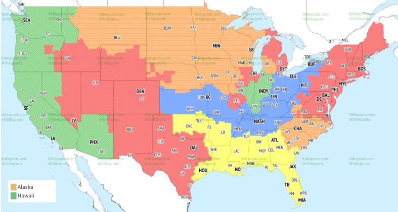 NFL coverage map Week 4: NFL TV map, broadcast info for Sunday's games 