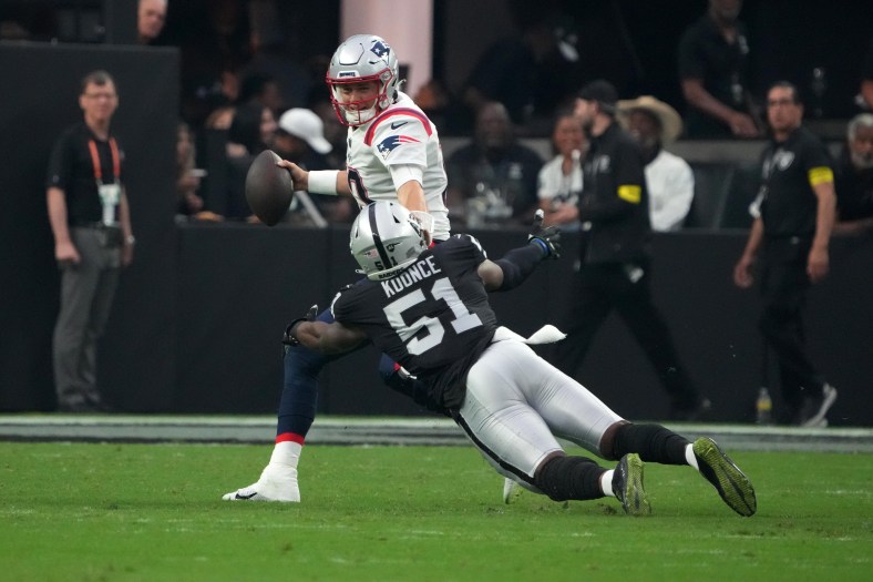 Las Vegas Raiders defensive end Malcolm Koonce (51) plays against