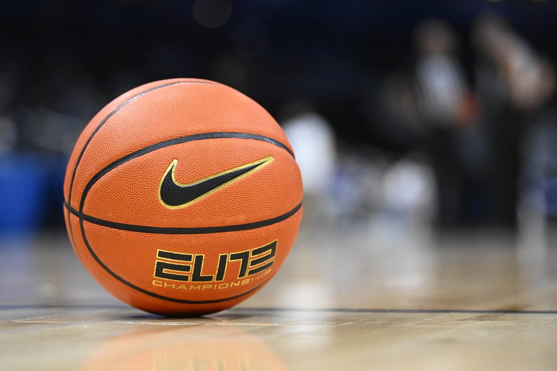 Feb 6, 2022; Washington, District of Columbia, USA; General view of basketball on court during the second half of the game between the Georgetown Hoyas and the Providence Friars at Capital One Arena. Mandatory Credit: Brad Mills-USA TODAY Sports