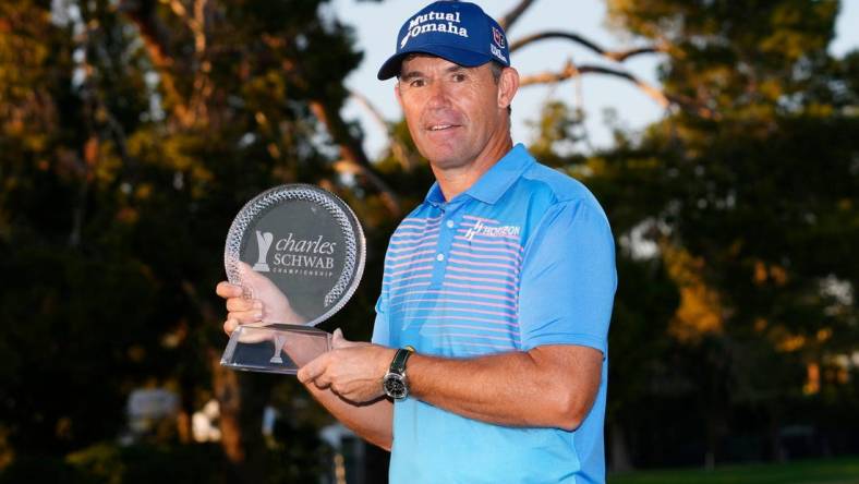 Padraig Harrington poses with the trophy after winning the 2022 Charles Schwab Cup Championship. Photo by Rob Schumacher/The Arizona Republic-USA TODAY NETWORK

Golf Charles Schwab Cup Championship Final Round