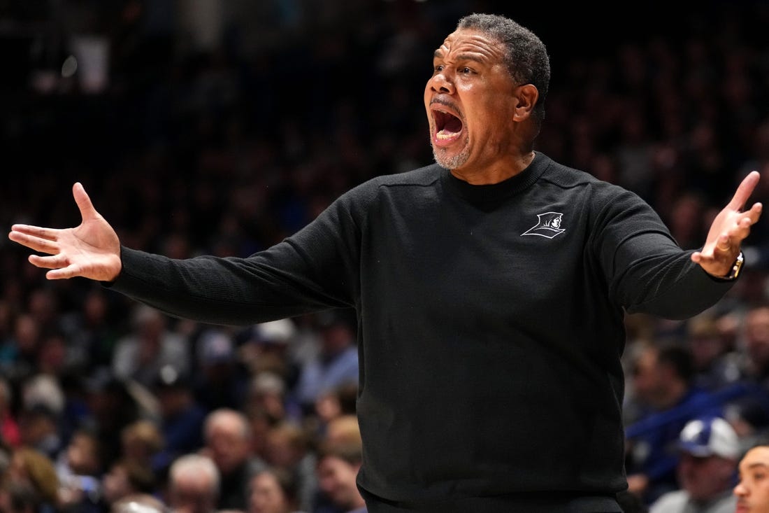 Providence Friars head coach Ed Cooley argues with an official in the first half of a college basketball game between the Providence Friars and the Xavier Musketeers, Wednesday, Feb. 1, 2023, at Cintas Center in Cincinnati.

Providence Friars At Xavier Musketeers Feb 1 0083

Syndication The Enquirer