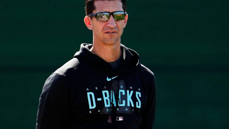 Arizona Diamondbacks general manager Mike Hazen during spring training workouts at Salt River Fields in Scottsdale on Feb. 20, 2023.

Mlb Diamondbacks Spring Training