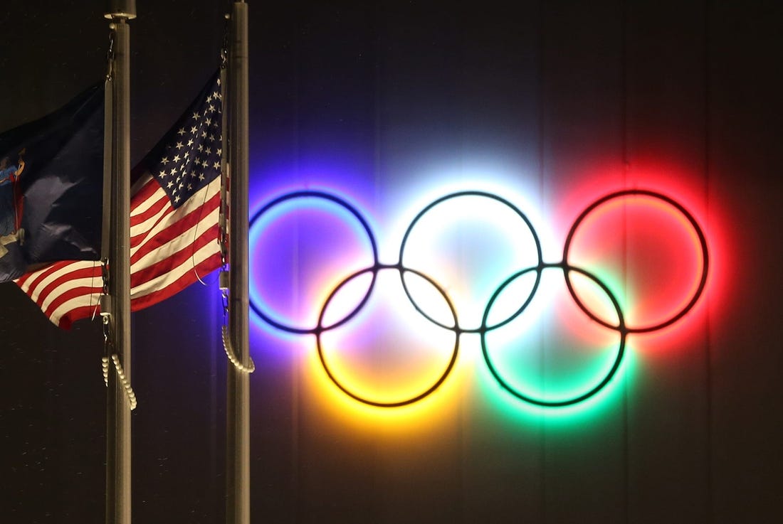 The Olympic Rings outside the Olympic Center on Main Street in Lake Placid Jan. 9, 2023. The FISU World University Games will begin this weekend in Lake Placid.

Fisu World University Games