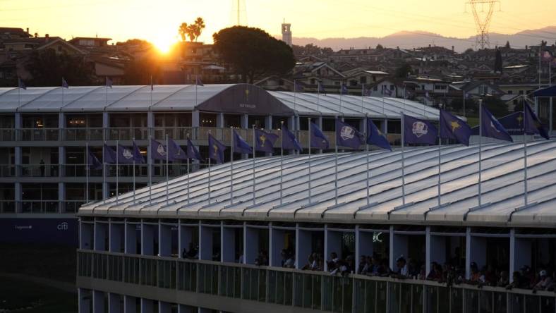 Sep 29, 2023; Rome, ITA; General view before day one foursomes round for the 44th Ryder Cup golf competition at Marco Simone Golf and Country Club. Mandatory Credit: Adam Cairns-USA TODAY Sports