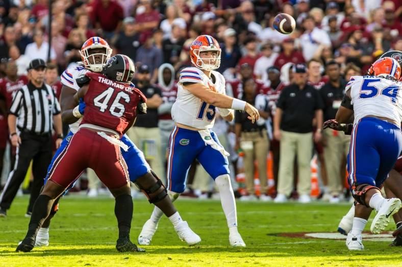 Graham Mertz, Florida rally late, beat South Carolina