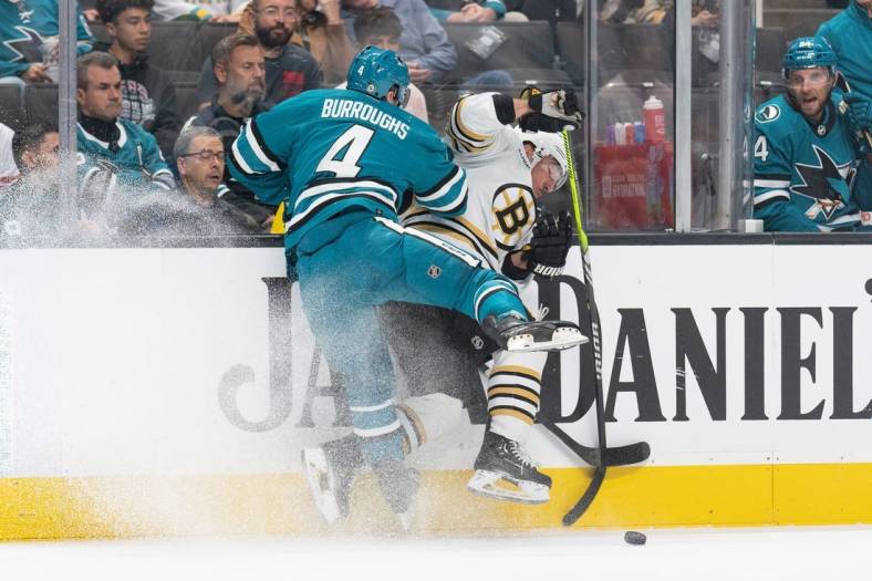 David Pastrnak, Boston Bruins beat San Jose Sharks at SAP Center