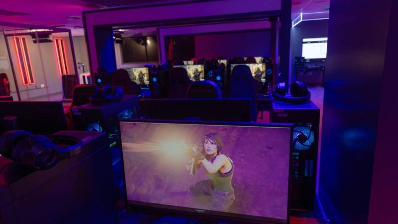 The Esports Arena has a variety of machines with a variety of game for all interests. The Brookdale Community College has built an Esports arena where students and the community can practice video gaming. Its the latest step in joining a rapidly growing industry. As part of it, the college also has introduced its first varsity esports team featuring 19 players for three different games.