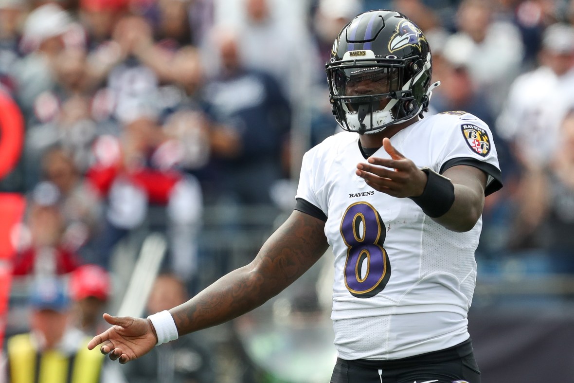 Baltimore Ravens quarterback Lamar Jackson