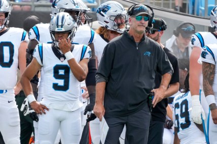 Carolina Panthers coach Frank Reich and quarterback Bryce Young