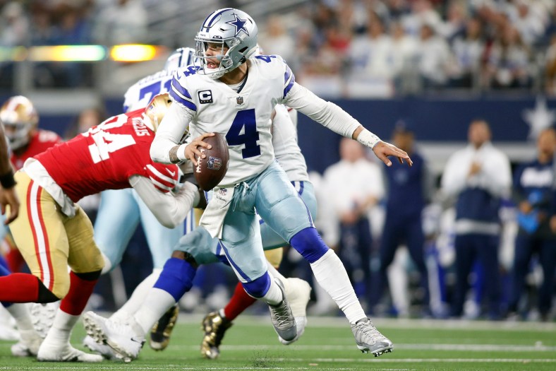 Cowboys' Dak Prescott Gets Testy With Reporter for Bringing Up Playoff Loss