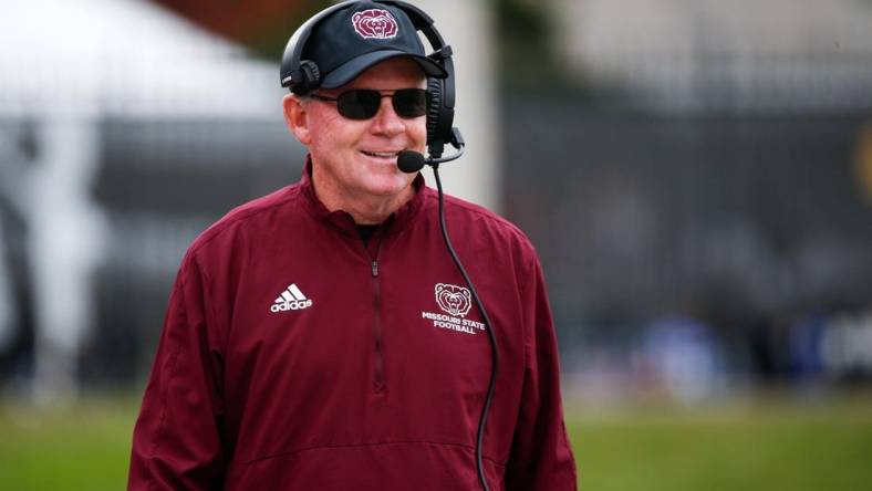 Missouri State Bears head coach Bobby Petrino during the bears win on the Western Illinois Leathernecks at Plaster Stadium on Saturday, Oct. 29, 2022.

Tmsu00310