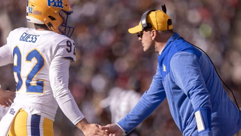 Pittsburgh head football coach Pat Narduzzi at the 89th Tony the Tiger Sun Bowl against UCLA, Friday, Dec. 30, 2022, at the Sun Bowl Stadium in El Paso, Texas.

Ucla V Pitt Sun Bowl