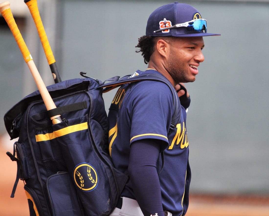 Milwaukee Brewers prospect Jackson Chourio is pictured during minor league workouts at American Family Fields of Phoenix on March 6, 2023.

Ctk18539 2