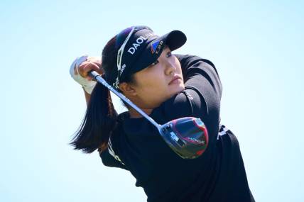 Hae Ran Ryu tees off on the first hole during the final round of the LPGA Drive On Championship on the Prospector Course at Superstition Mountain Golf and Country Club in Gold Canyon on March 26, 2023.

Lpga At Superstition Mountain Final Round