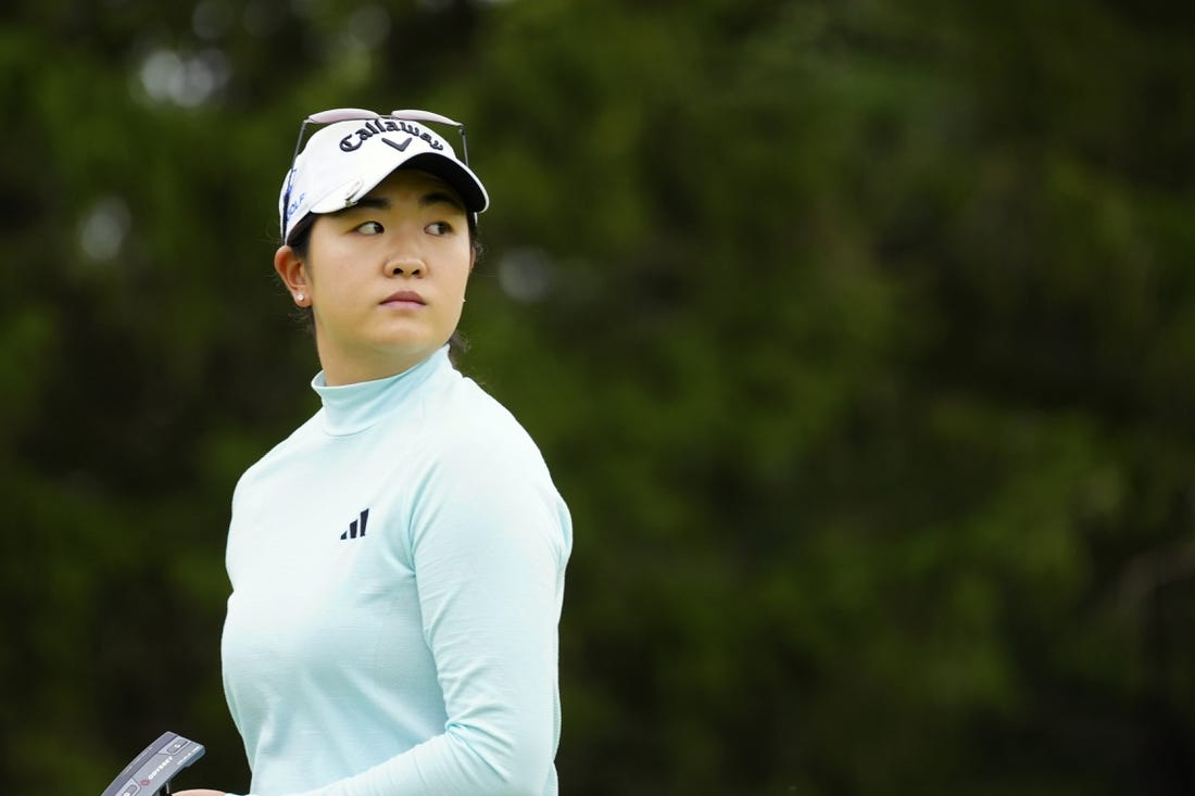 Sep 8, 2023; Madeira, OH, USA;  Rose Zhang, Irvine, Calif., competes in the 2023 Kroger Queen City Championship presented by P&G at Kenwood Country Club in Madeira, Ohio, Friday, Sept. 8, 2023. Mandatory Credit: Liz Dufour-USA TODAY Sports