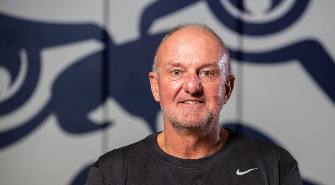 Butler mens basketball Head Coach Thad Matta at Media Day on Wednesday, Oct. 17, 2023, in the Butler University practice gym in Indianapolis.