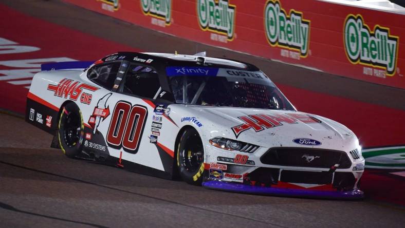 Nov 4, 2023; Avondale, Arizona, USA; NASCAR Xfinity Series driver Cole Custer (00) during the Xfinity Championship Race at Phoenix Raceway. Mandatory Credit: Gary A. Vasquez-USA TODAY Sports