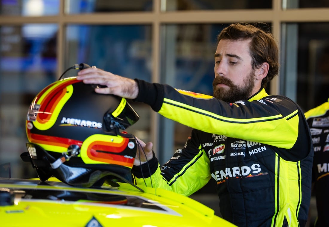 Nov 3, 2023; Avondale, Arizona, USA; NASCAR Cup Series driver Ryan Blaney during practice for the NASCAR Championship race at Phoenix Raceway. Mandatory Credit: Mark J. Rebilas-USA TODAY Sports