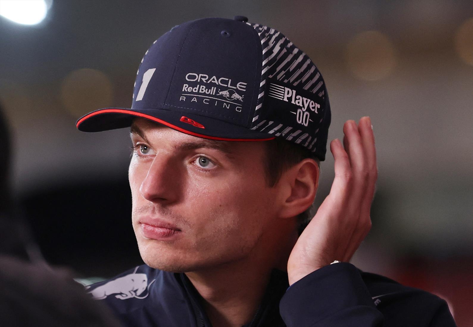 Formula One F1 - Las Vegas Grand Prix - Las Vegas Strip Circuit, Las Vegas, Nevada, U.S. - November 15, 2023 Red Bull's Max Verstappen talks to the media ahead of the Las Vegas Grand Prix REUTERS/Mike Blake