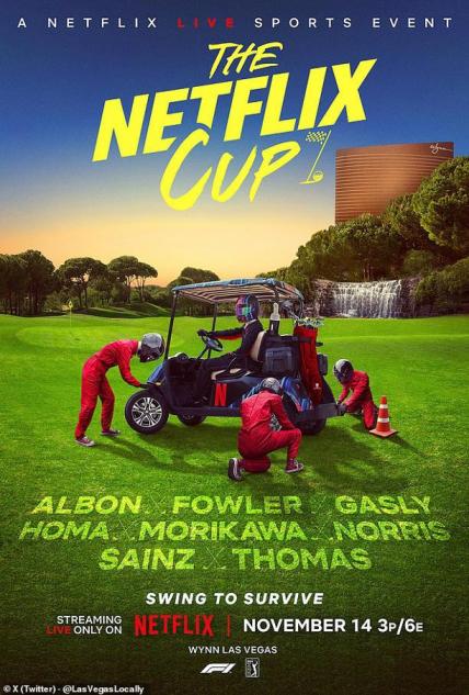 The Netflix Cup will take place Nov. 14 at the Wynn Golf Club in Las Vegas.