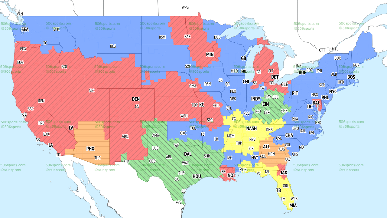 NFL Coverage Map Week 10: NFL TV Map, Broadcast Info For Sunday’s Games ...