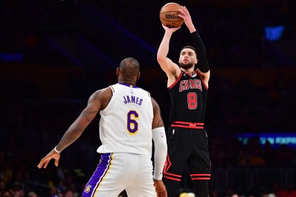 Zach LaVine against the Los Angeles Lakers