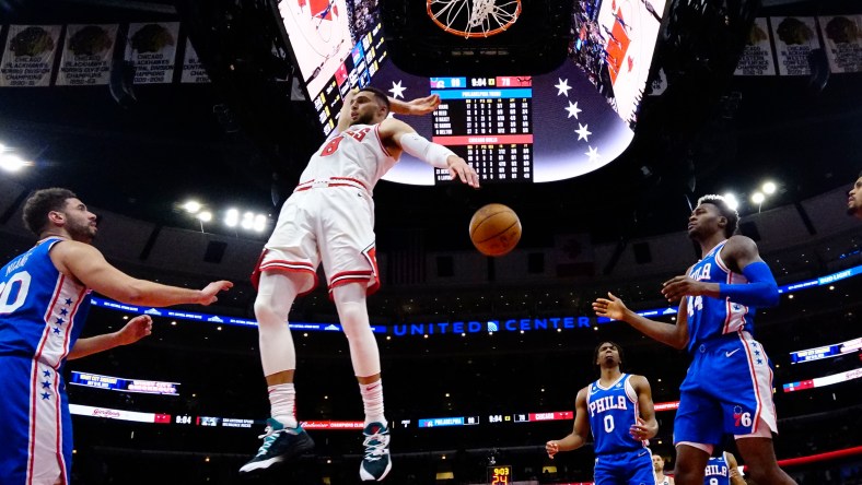 Zach LaVine against the Philadelphia 76ers