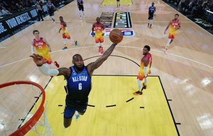 NBA All-Star: LeBron James dunks in the 2023 game