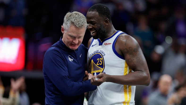 Golden State Warriors Steve Kerr and Draymond Green