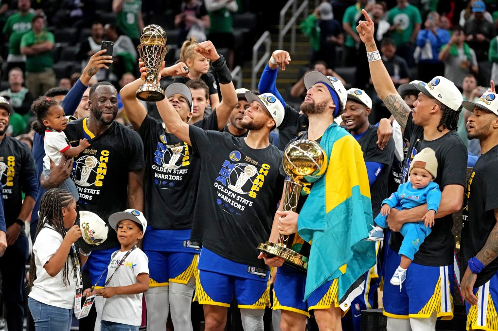 Draymond Green: Golden State Warriors celebrate the NBA championship they won in 2022