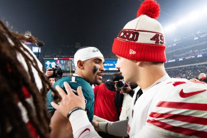 San Francisco 49ers' Brock Purdy, Philadelphia Eagles' Jalen Hurts