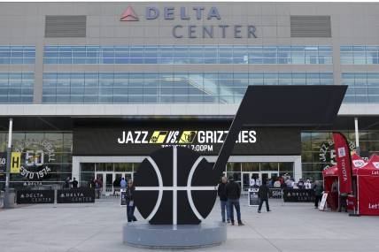 Nov 1, 2023; Salt Lake City, Utah, USA; A general view of the Delta Center prior to the game between the Utah Jazz and the Memphis Grizzlies. Mandatory Credit: Rob Gray-USA TODAY Sports