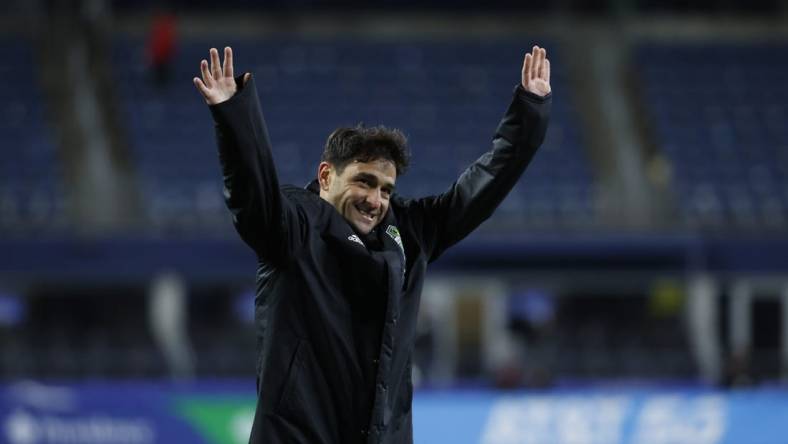 Nov 26, 2023; Seattle, Washington, USA; Seattle Sounders midfielder Nicolas Lodeiro (10) waves to the crowd after a MLS Cup Western Conference Semifinal match against Los Angeles FC at Lumen Field. Mandatory Credit: Joe Nicholson-USA TODAY Sports