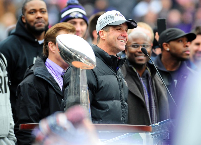 Baltimore Ravens head coach John Harbaugh