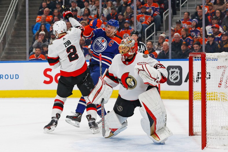 NHL: Ottawa Senators at Edmonton Oilers