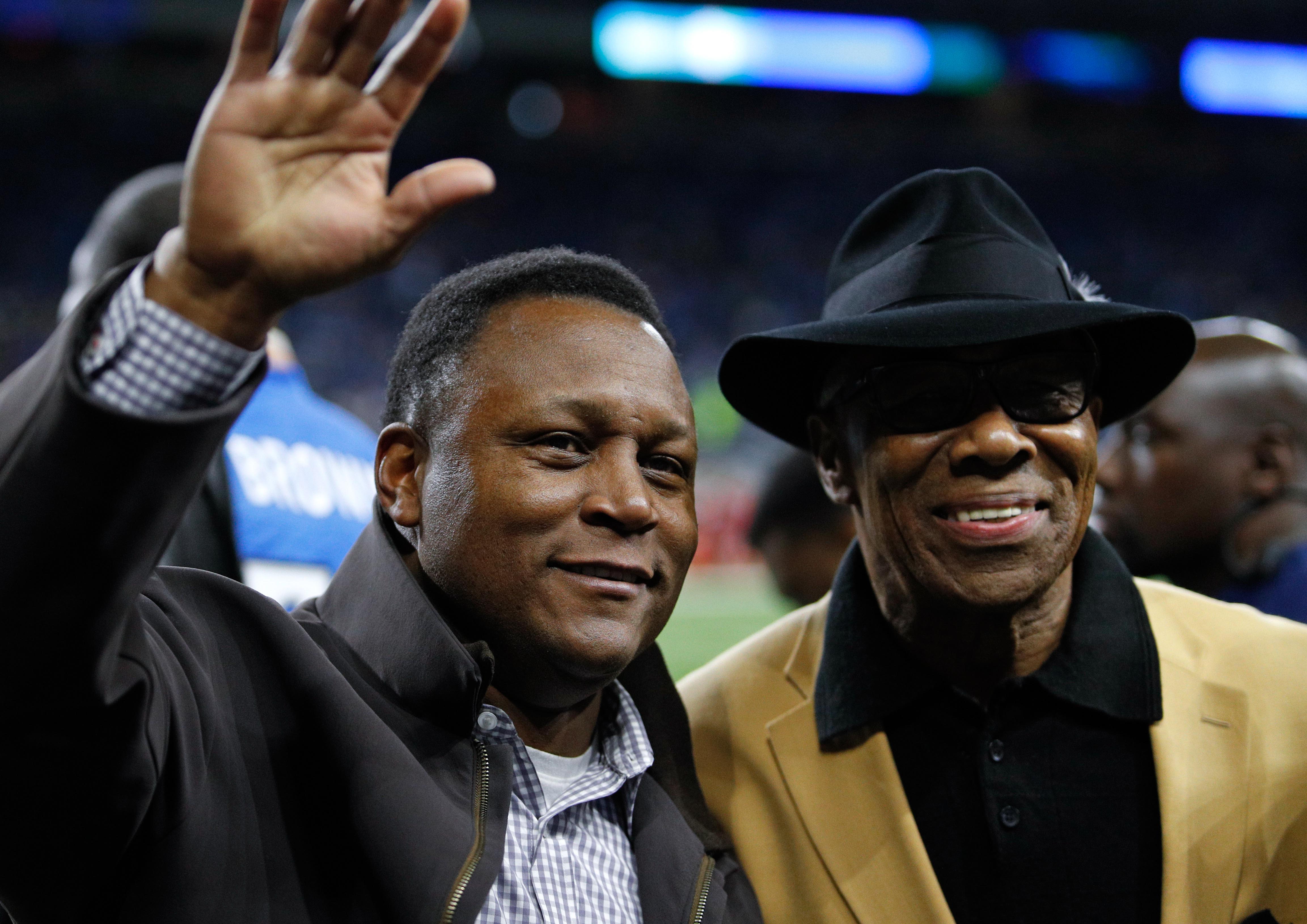 Detroit Lions' Barry Sanders, Lem Barney