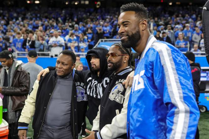 detroit lions calvin johnson, barry sanders