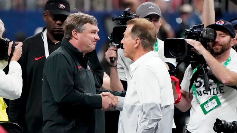 nick saban: kirby smart and Nick Saban